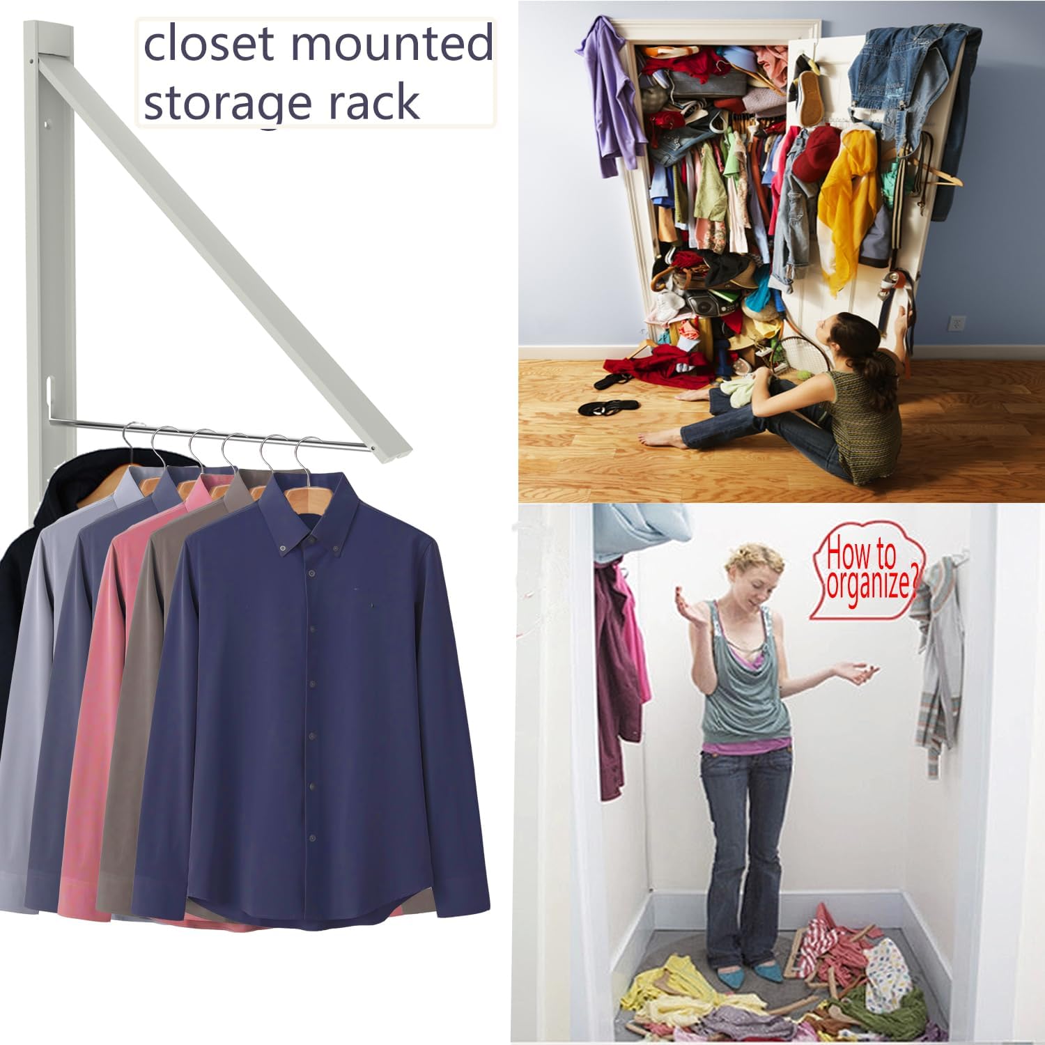 Retractable Clothes Drying Rack Space Saver Wall Mounted Folding Hanger