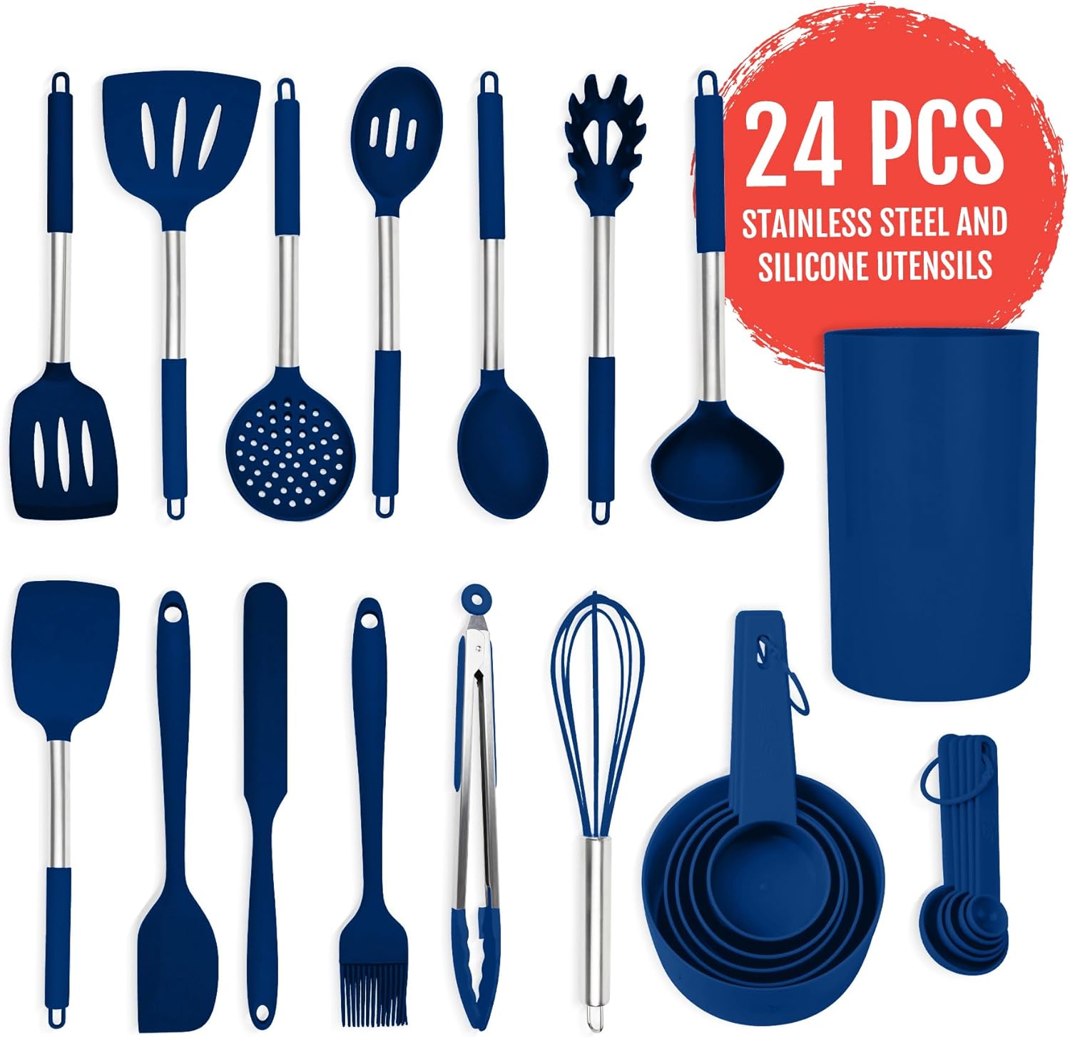 Culinary Couture 24-Piece Silicone Utensils Set