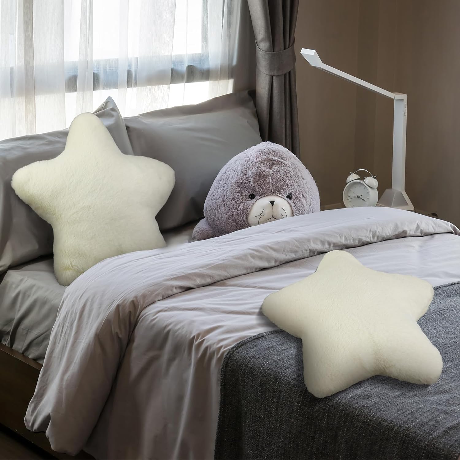 Sumind 2 Pcs 157 Inch Star Throw Pillow Plush Decor