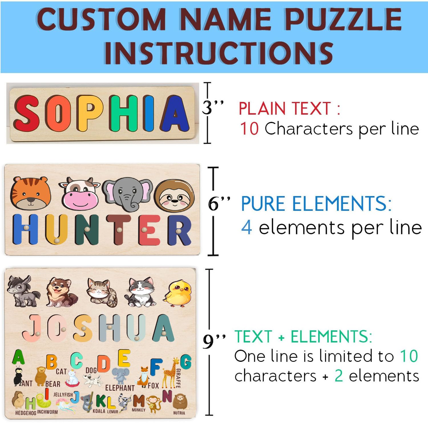 Personalized Wooden Name Puzzle for Toddlers