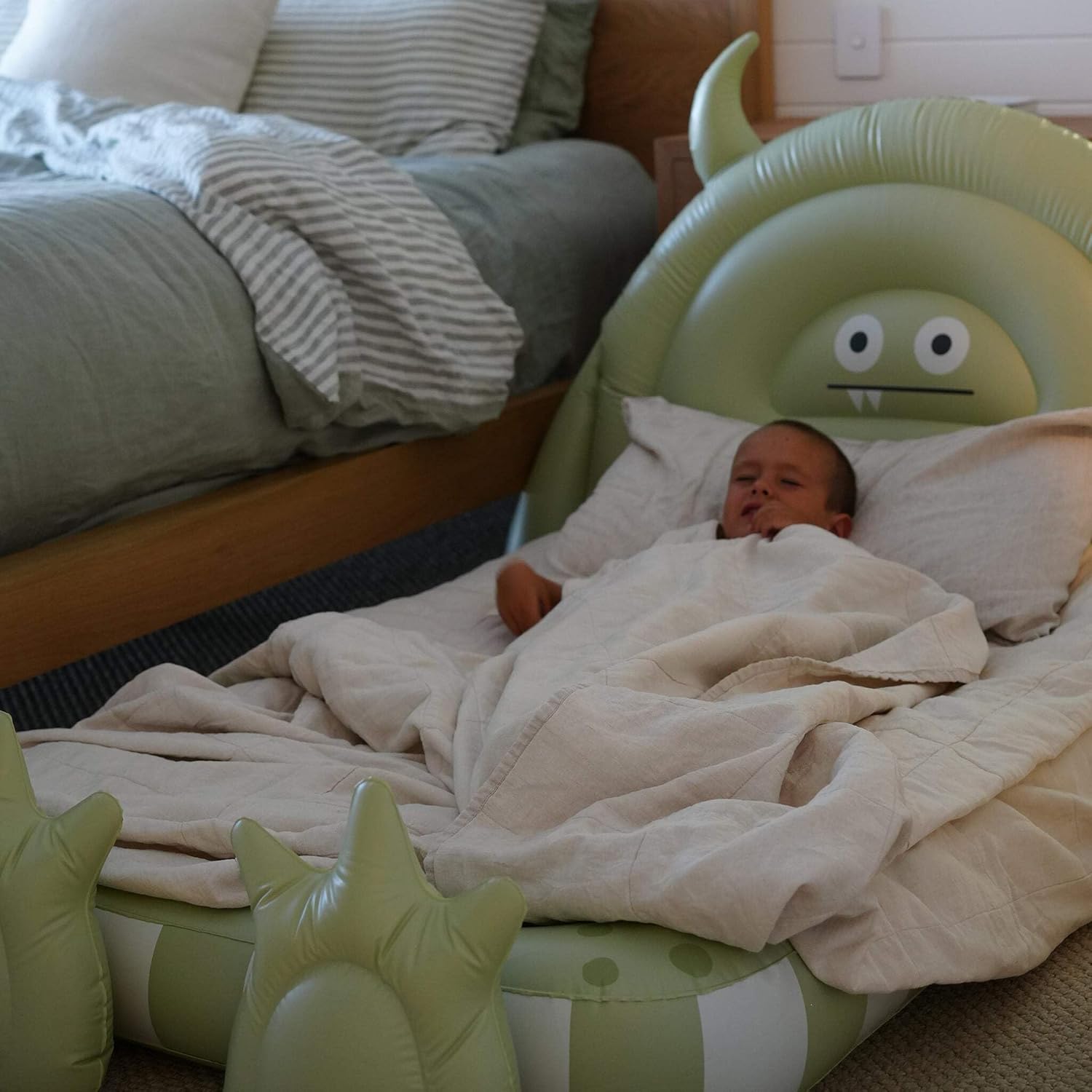 SUNNYLiFE Kids Inflatable Bed - Monster Sage