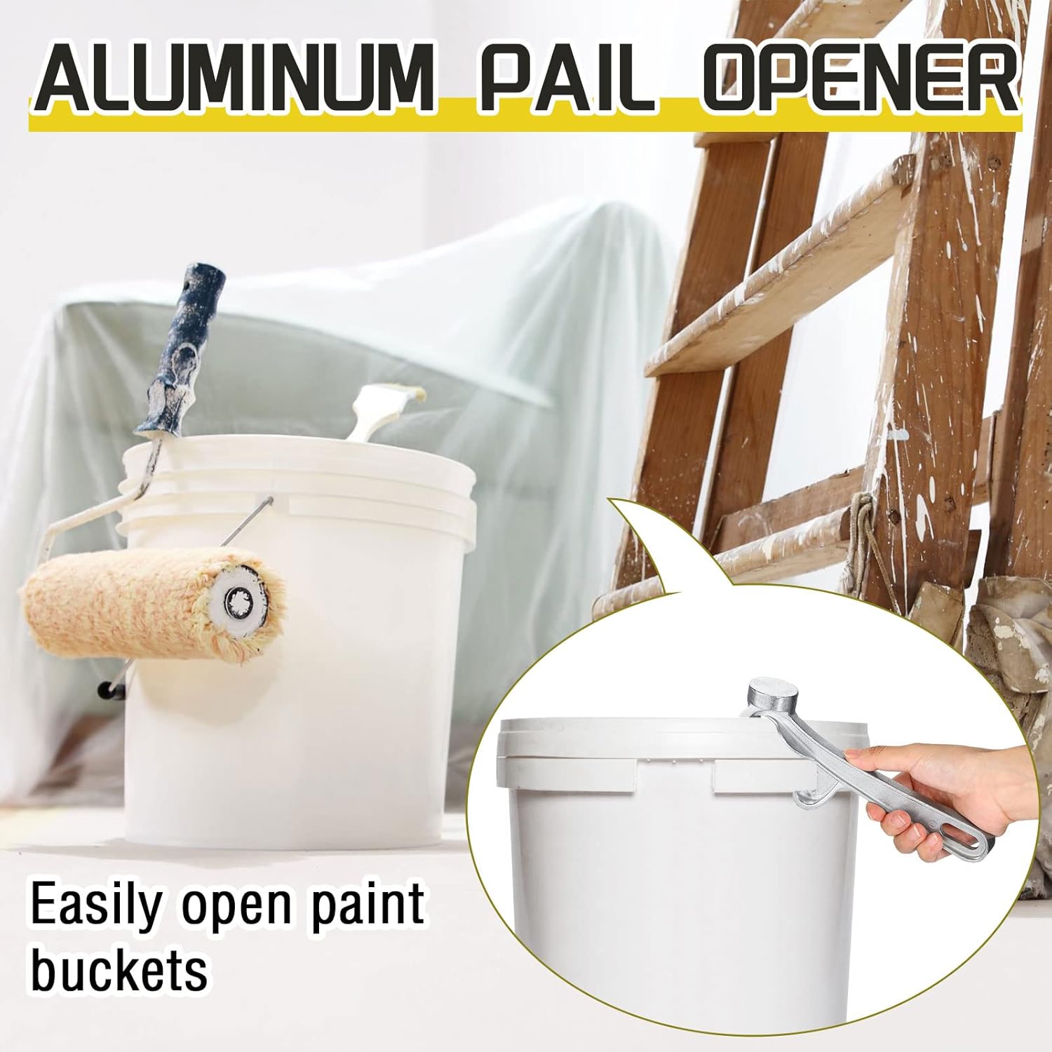 Yetene 1Pcs Aluminum Bucket Lid Opener Set