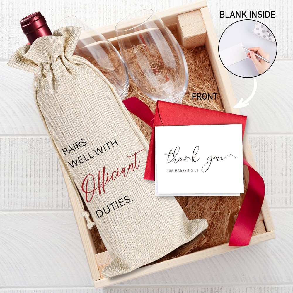 YAANUNULU Wine Bottle Bag with Greeting Card