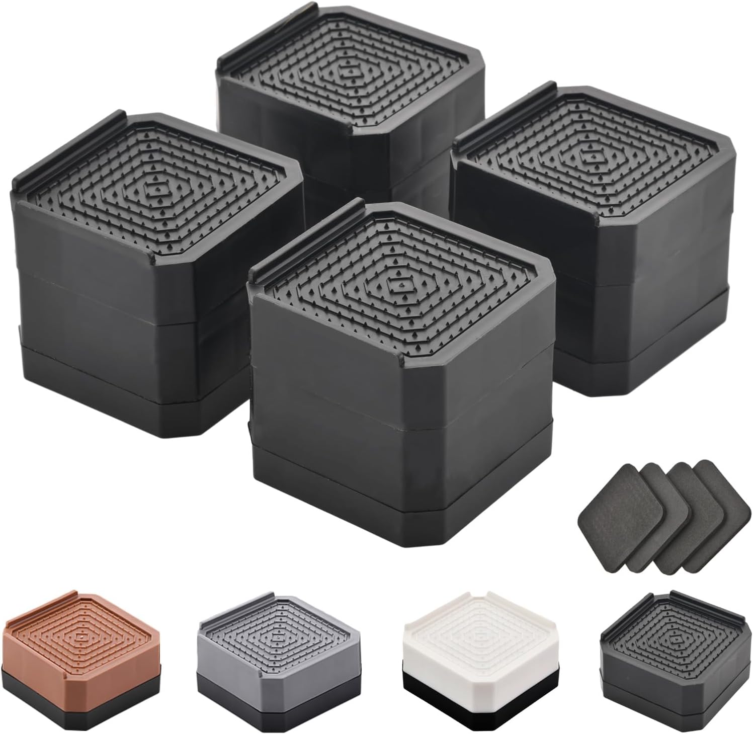 EclatBain Bed Risers Heavy Duty Adjustable Blocks