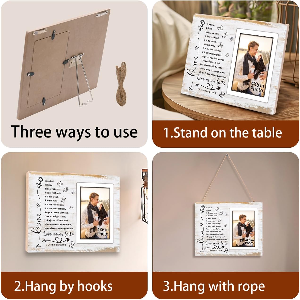 Romantic Couple Picture Frame for Wedding Anniversary
