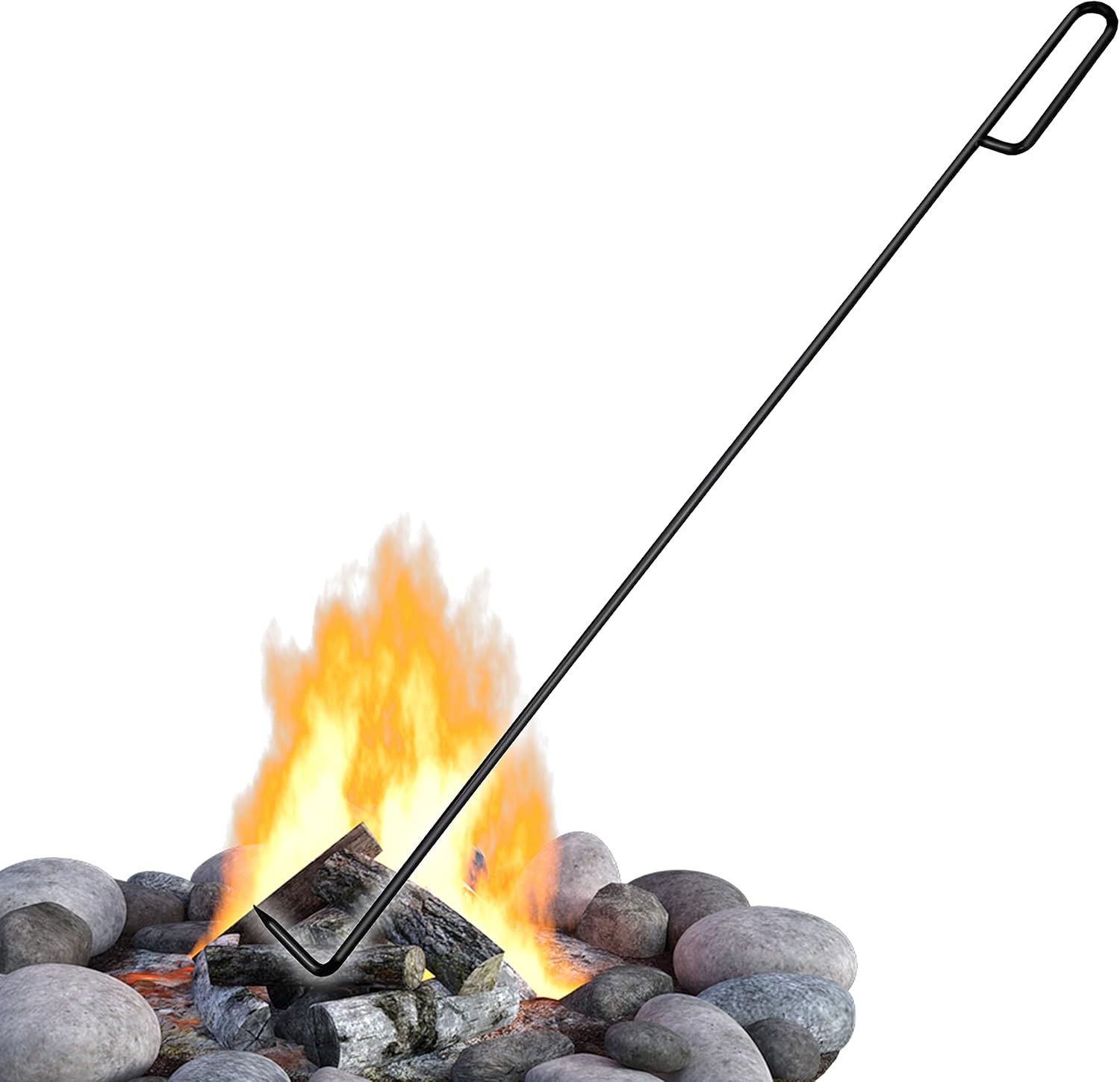 FEBTECH 40-Inch Fire Pit Poker - Black