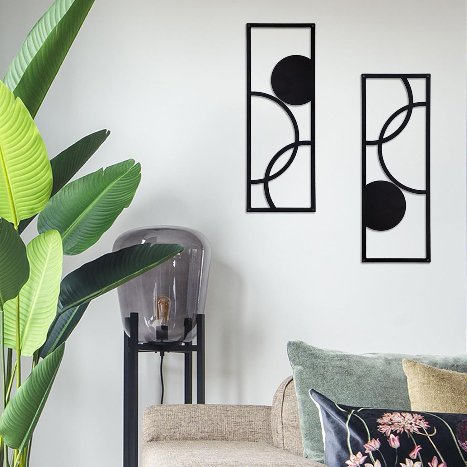 TYLCC Modern Abstract Metal Wall Art - 2 Pcs
