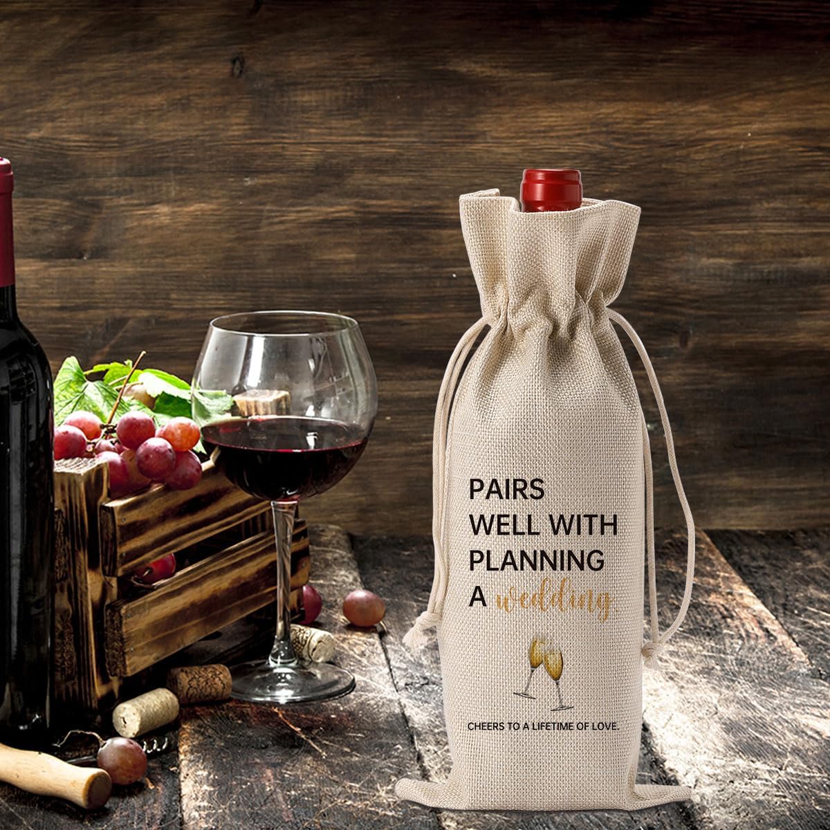 YUANHAO Wine Bag with Drawstring Setup