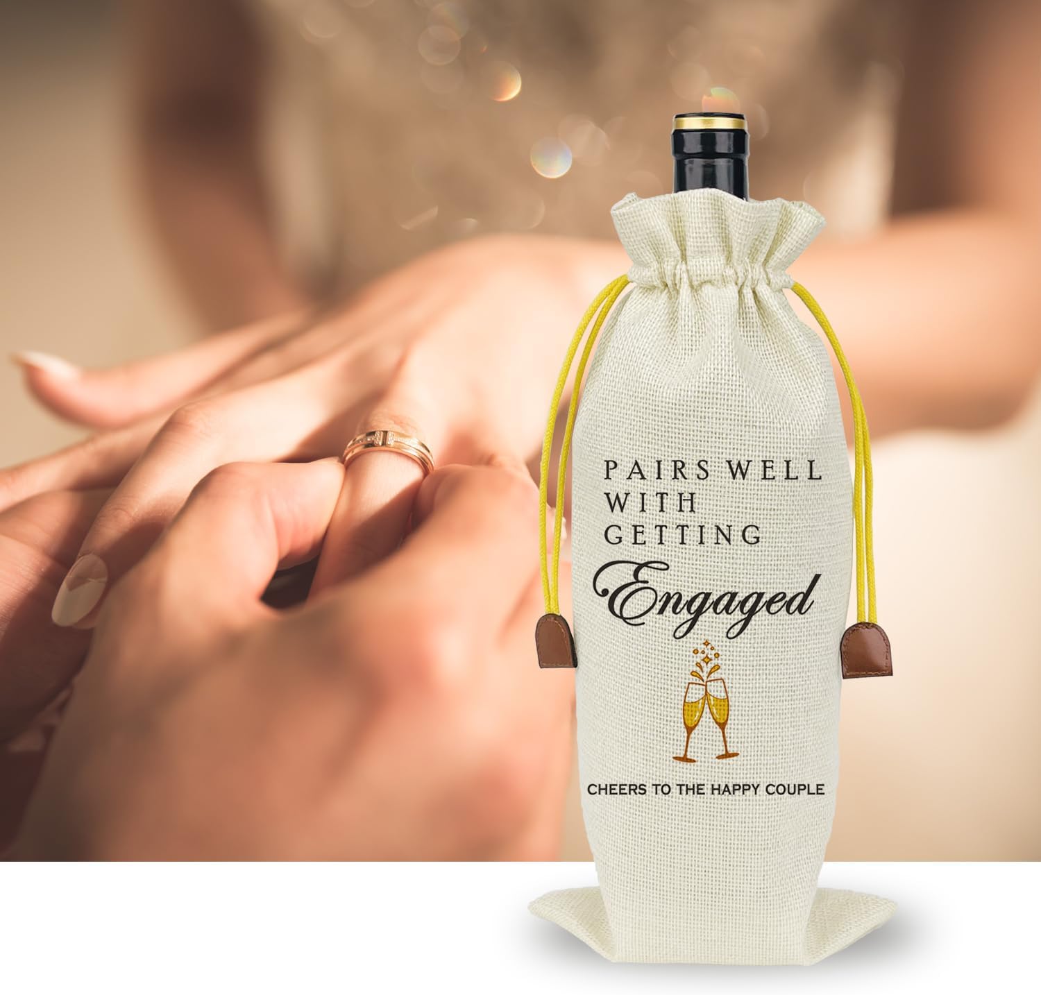 Raisingwell Wedding Wine Bag for New Couples
