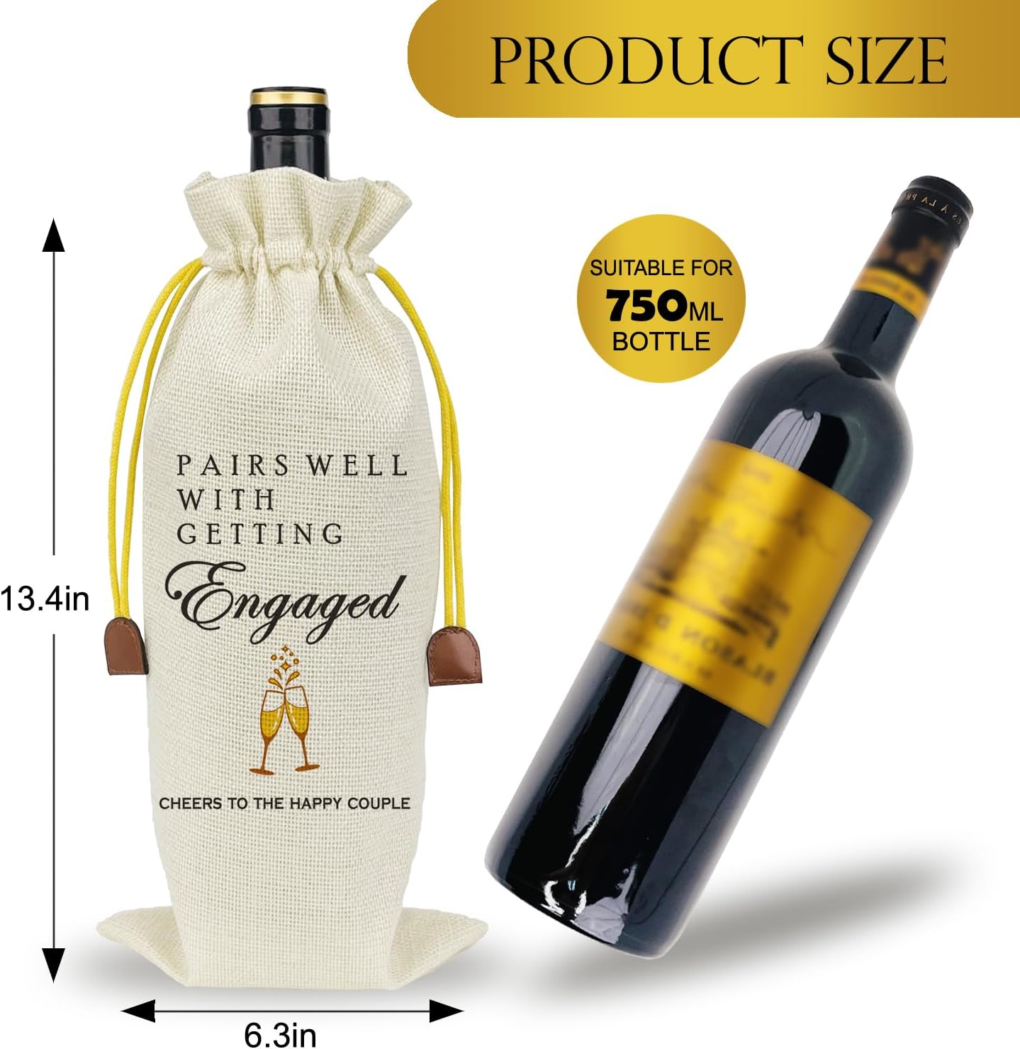 Raisingwell Wedding Wine Bag for New Couples