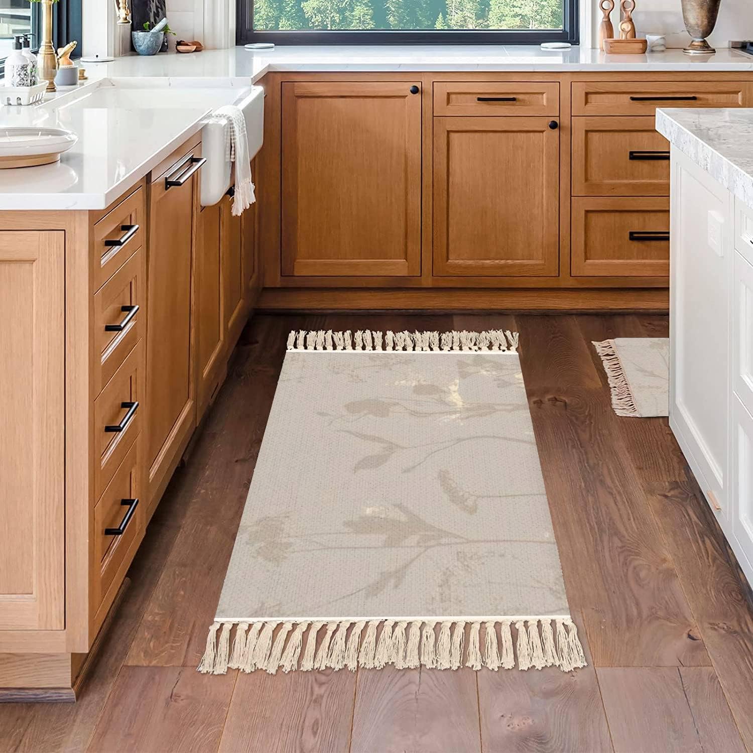 Boho Kid Bedroom Playroom Area Rug with Tassels