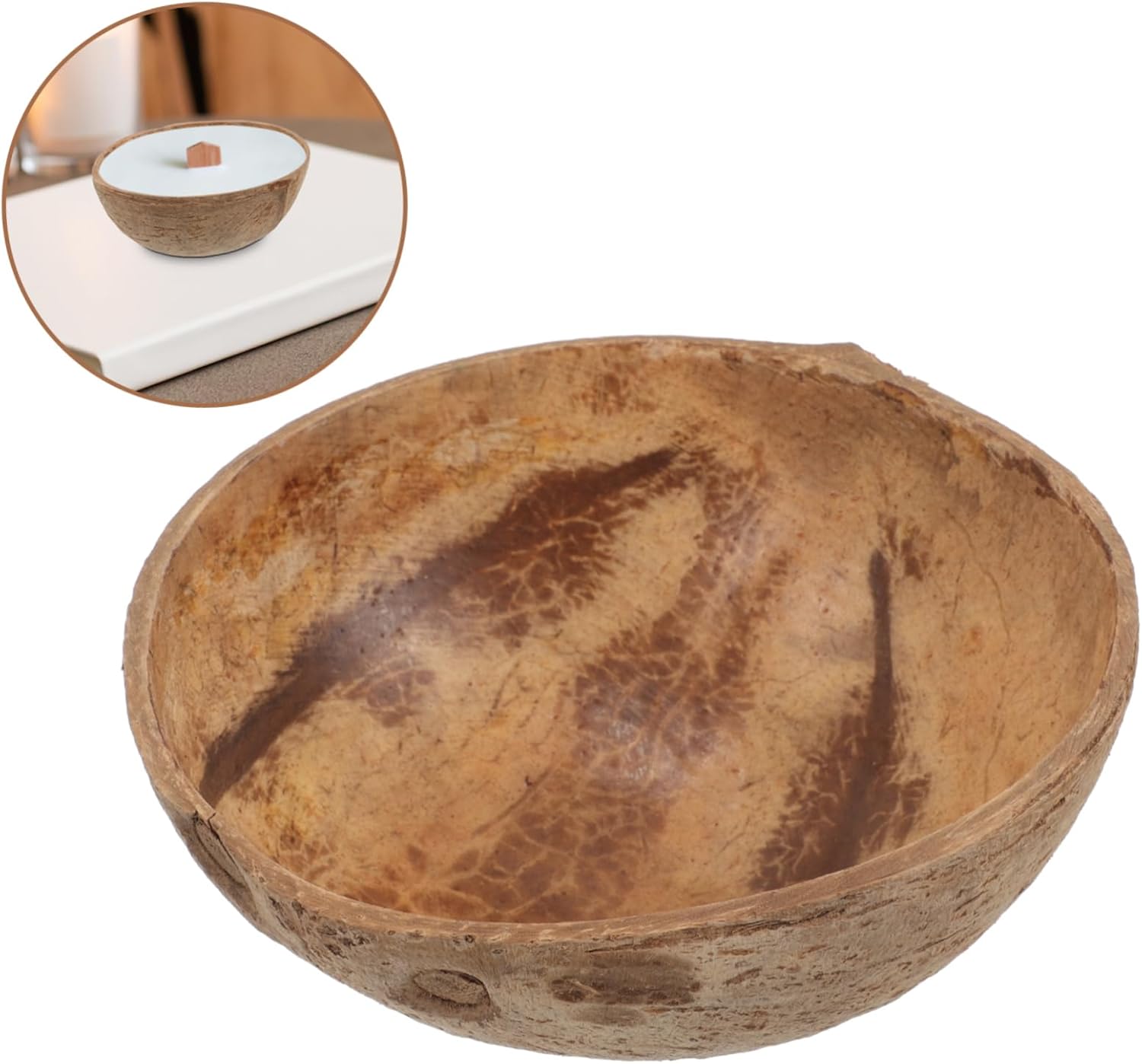 SEWOART Coir Candle Bowl DIY Holder Storage Jar