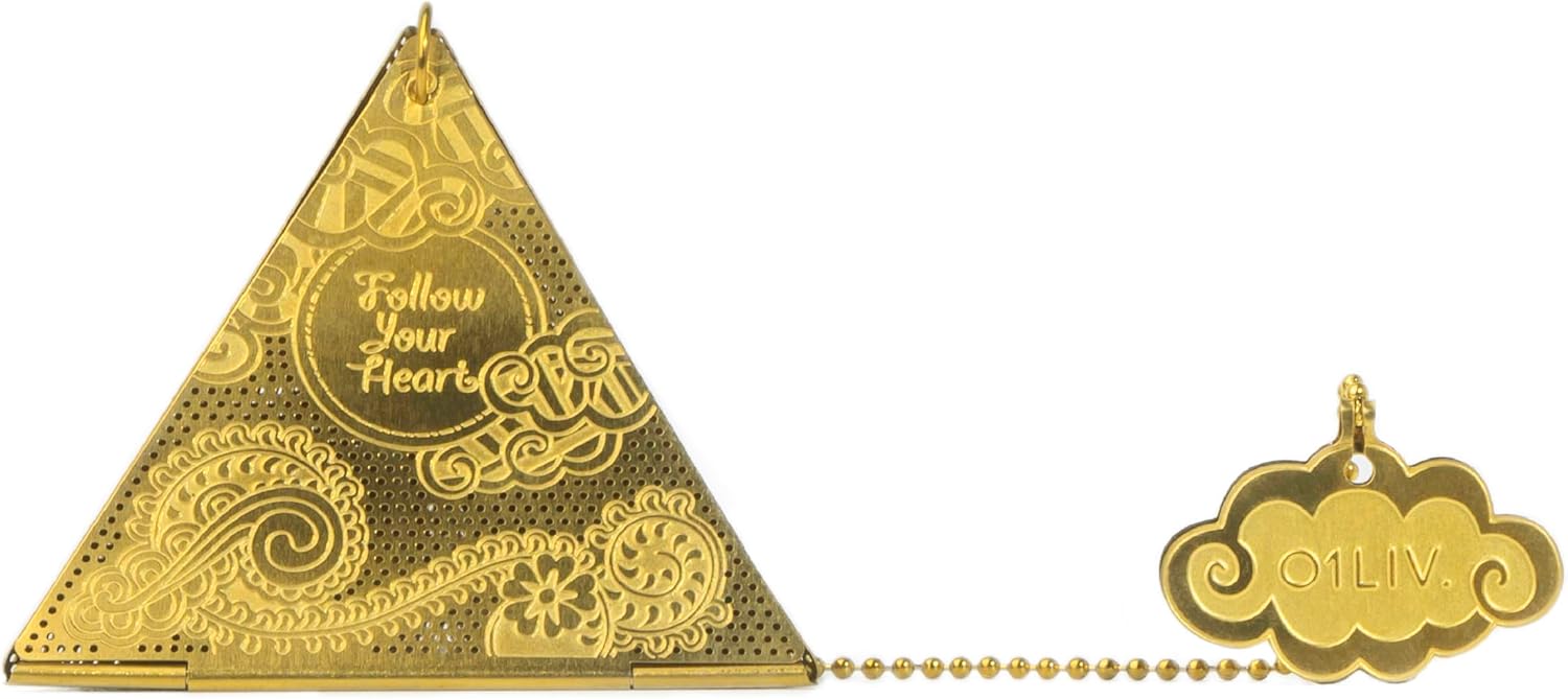 Loose Leaf Tea Infuser Pyramid Shape - Gold