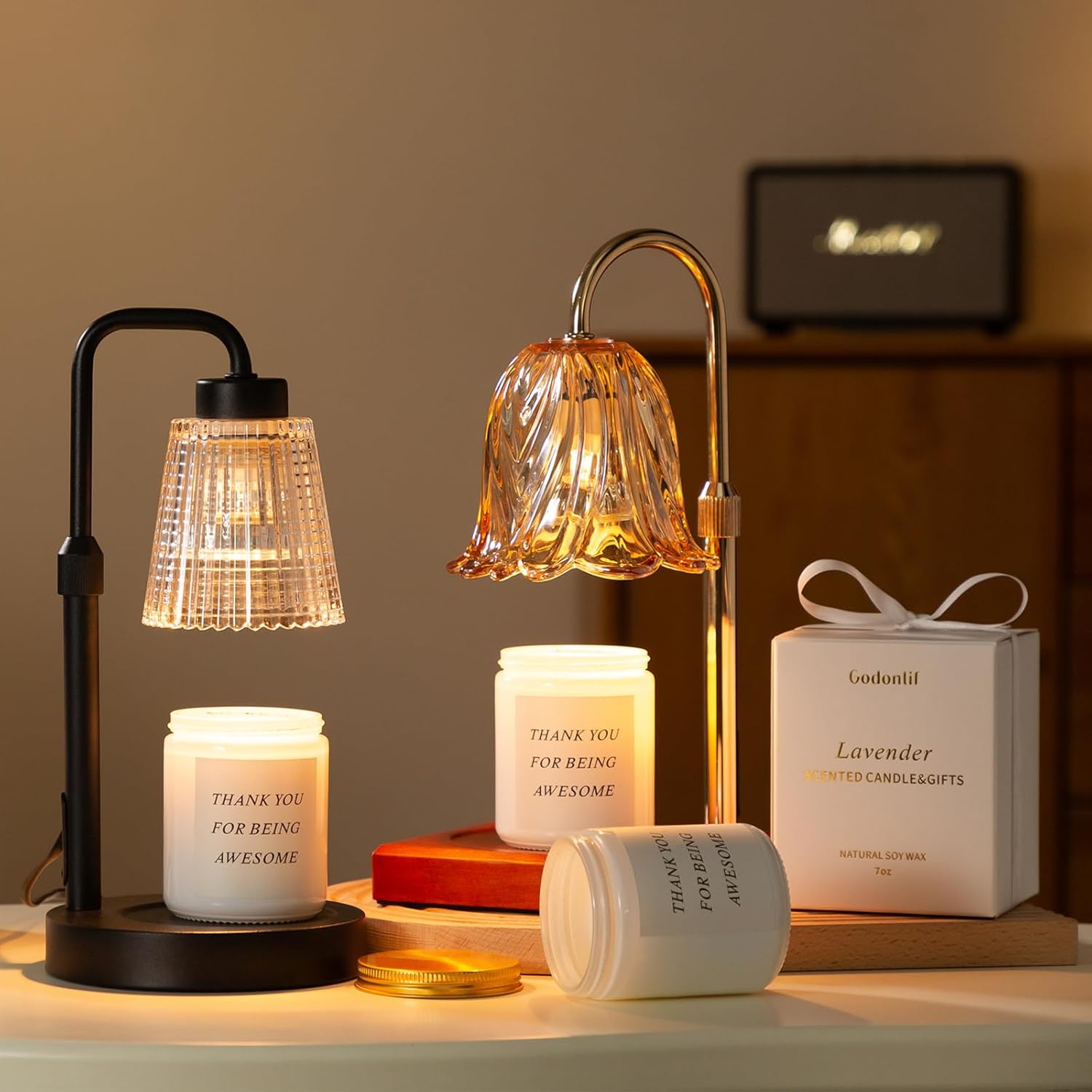 GODONLIF Candle Warmer Lamp with Timer and Dimmer