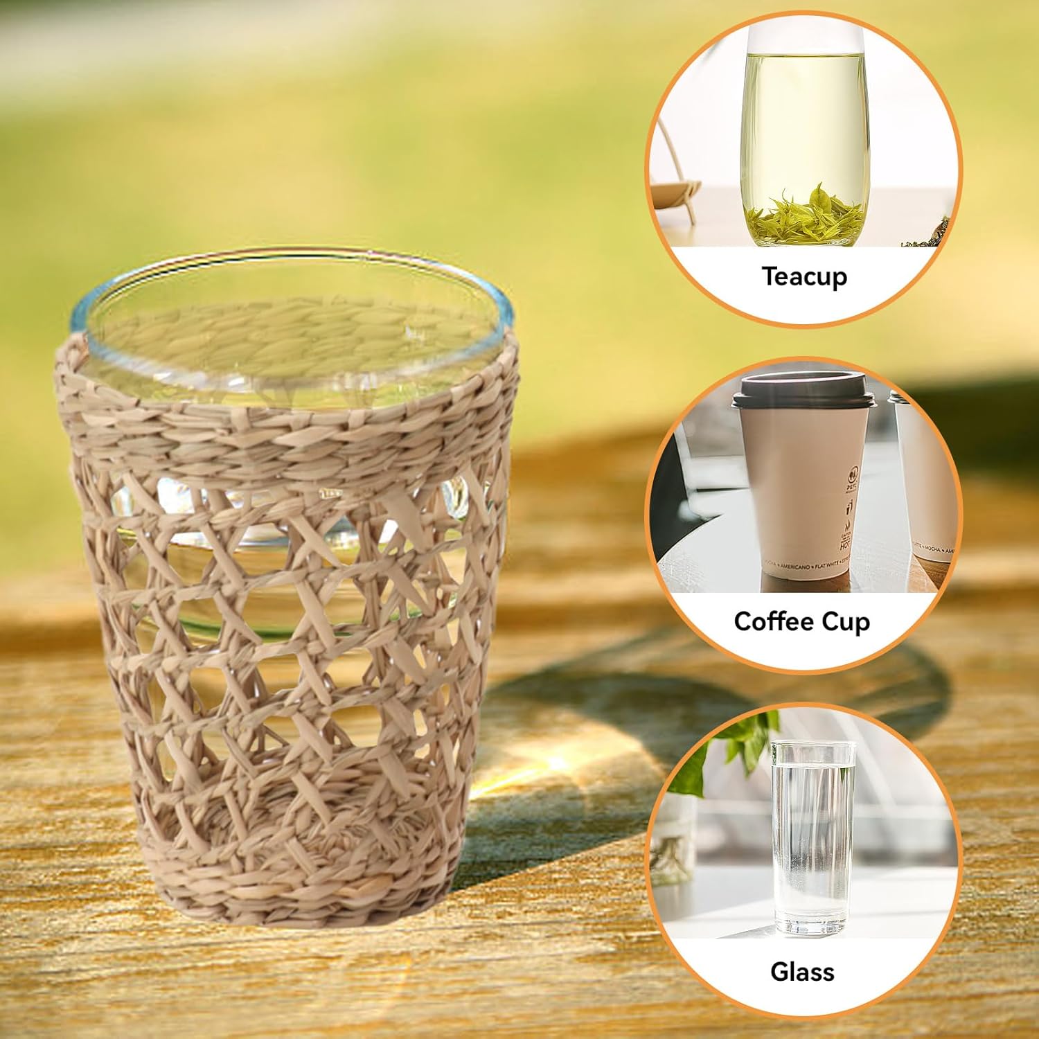 6Pcs Handwoven Vase Sleeve for Home Decor