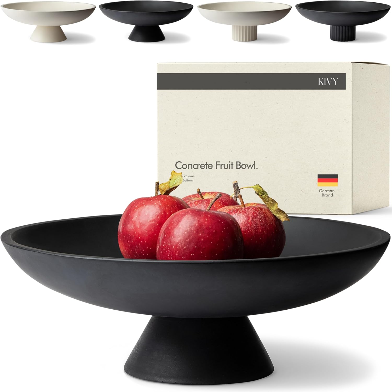 KIVY Concrete Fruit Bowl for Kitchen Counter
