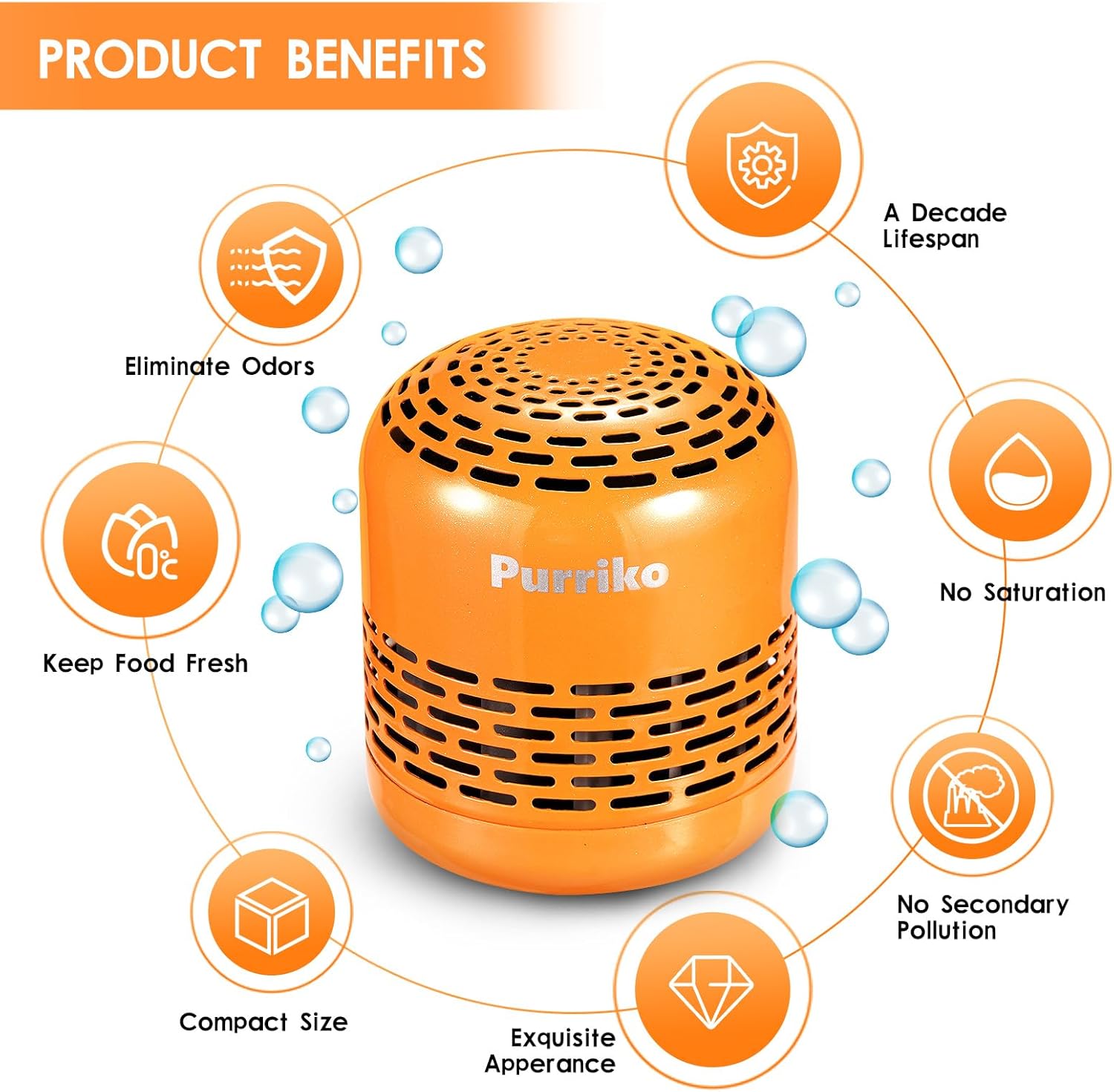 Purriko Fridge Deodorizer with 10-Year Life