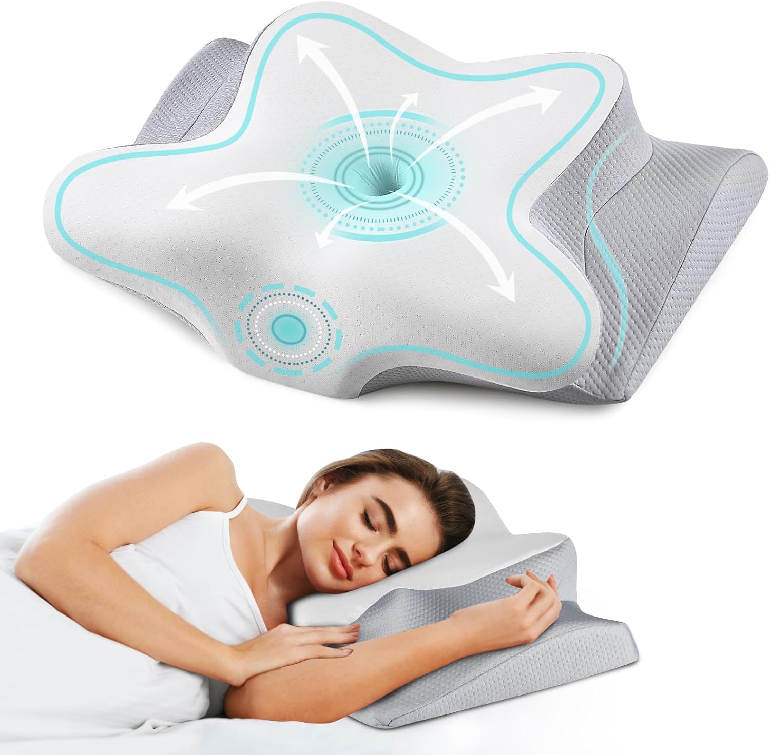 Bespillow Cooling Neck Pillow for Pain Relief