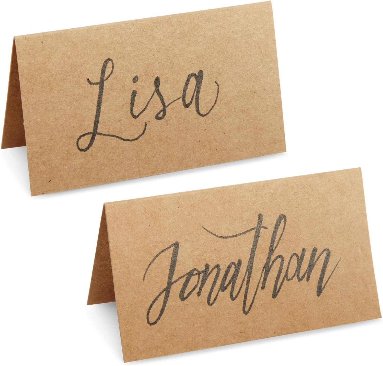 Juvale 200 Pack Brown Kraft Place Cards for Table Settings