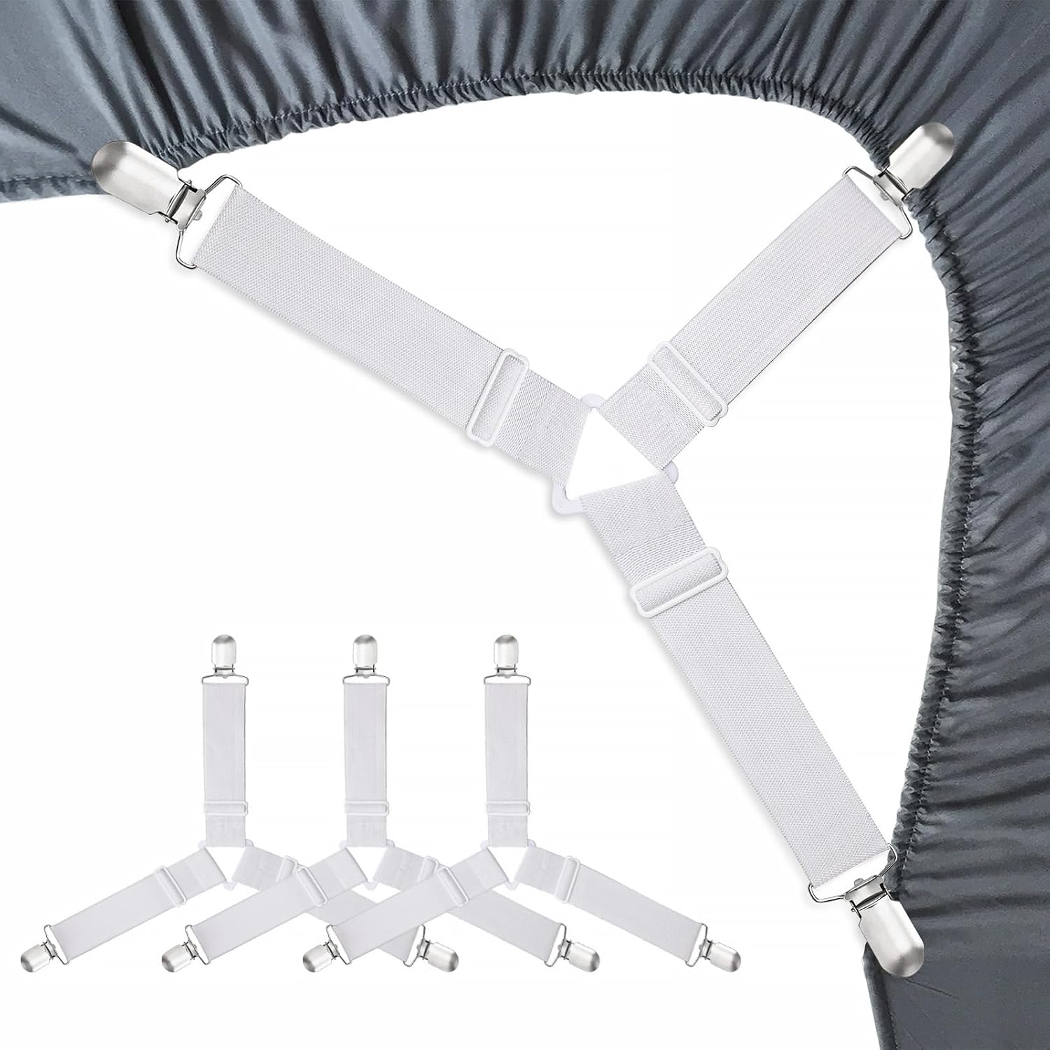 RayTour Elastic Adjustable Sheet Holders for Wrinkle-Free Bed Sheets