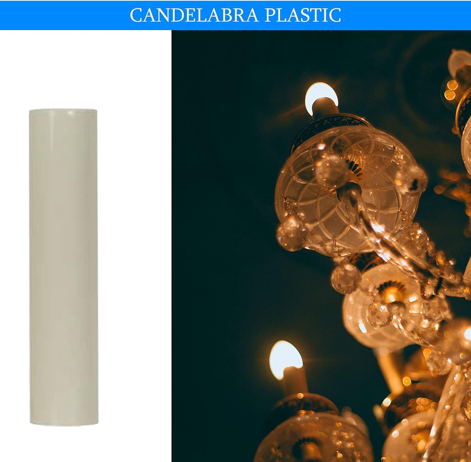 Ciata 12 Pack Cream Plastic Drip Candle Covers