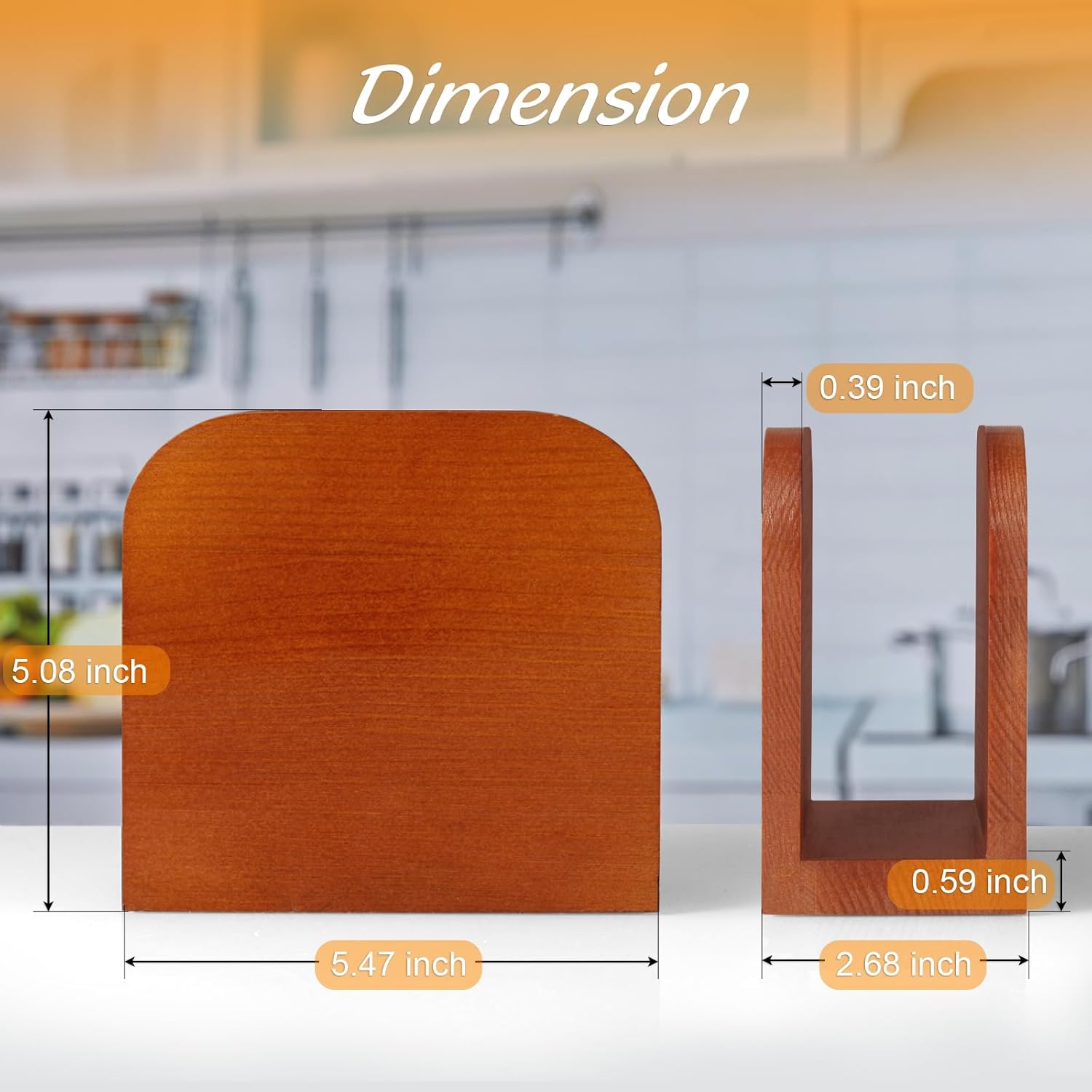 ALELION Wood Napkin Holder for Table and Kitchen