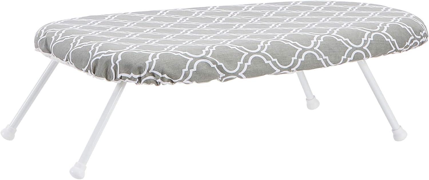 Amazon Basics Compact Ironing Board with Folding Legs and Trellis Cover