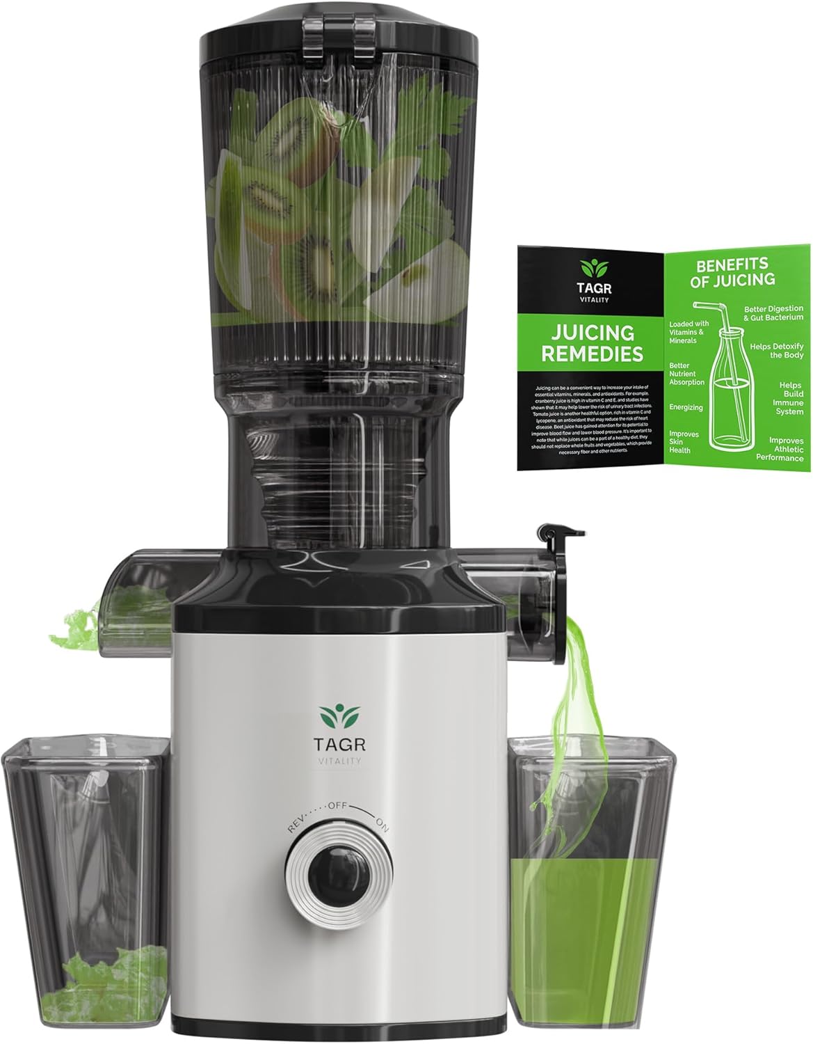 Tagr Vitality Slow Masticating Cold Press Juicer