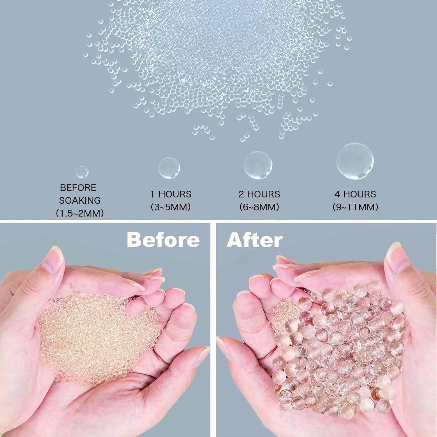 FALAMON 140000 Clear Water Gel Beads for Vase Fillers