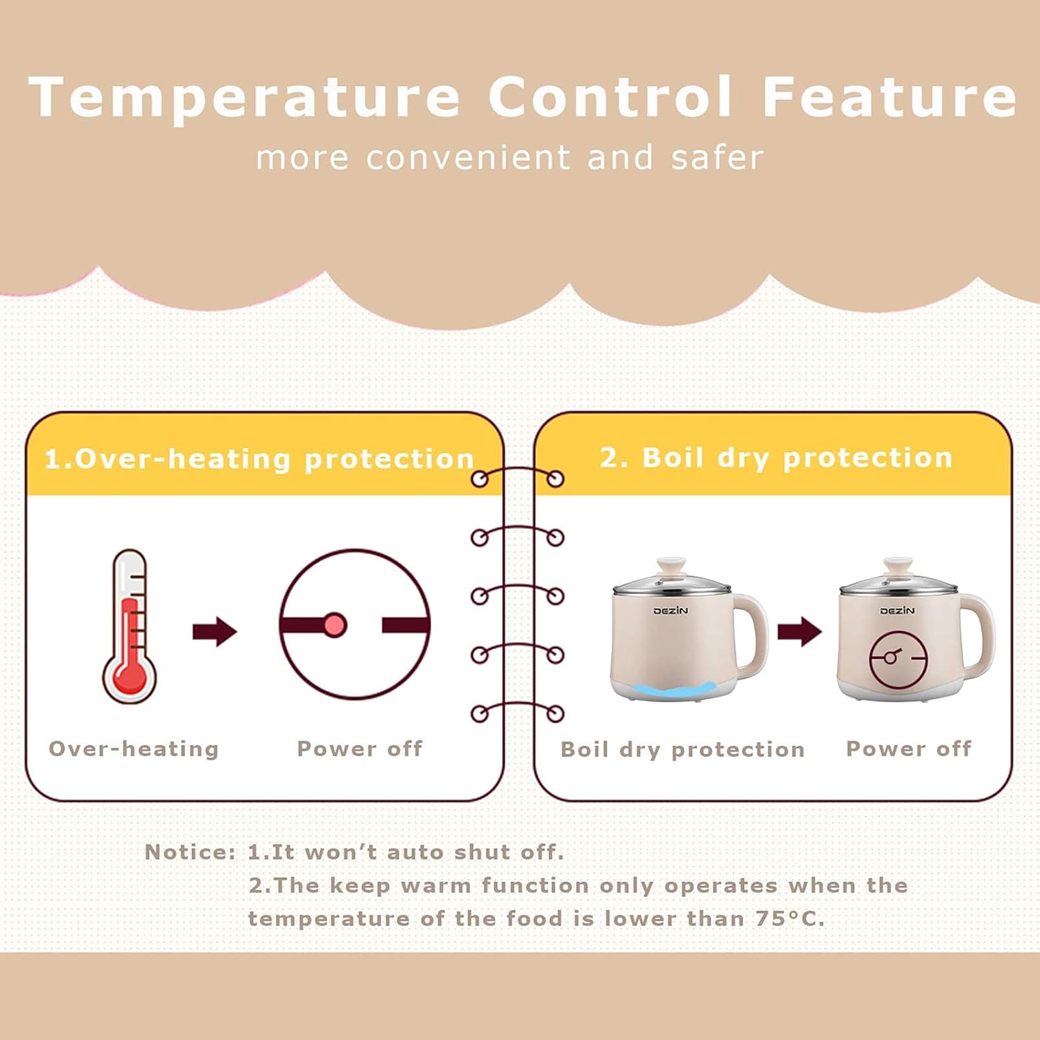 Dezin Electric Hot Pot 16L Multifunctional Cooker with Temperature Control