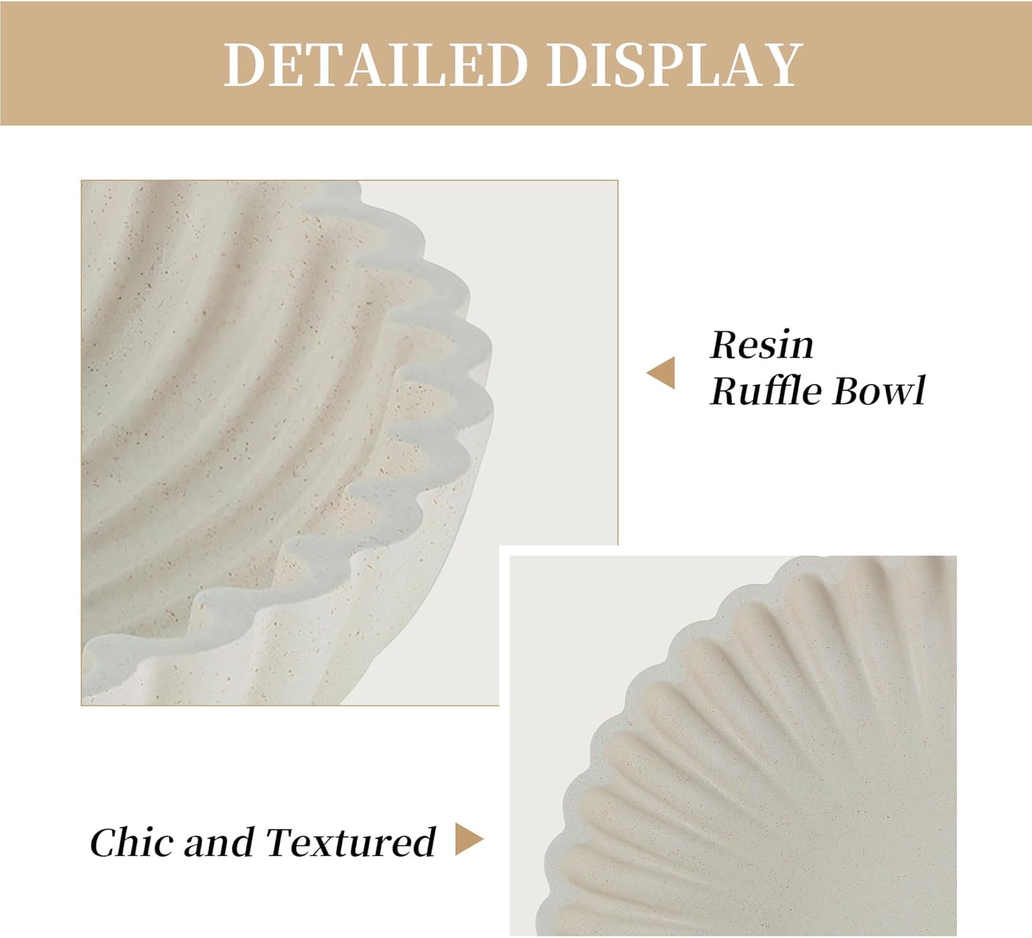 Hanobe Centerpiece Bowl Decor with Ruffle Edge