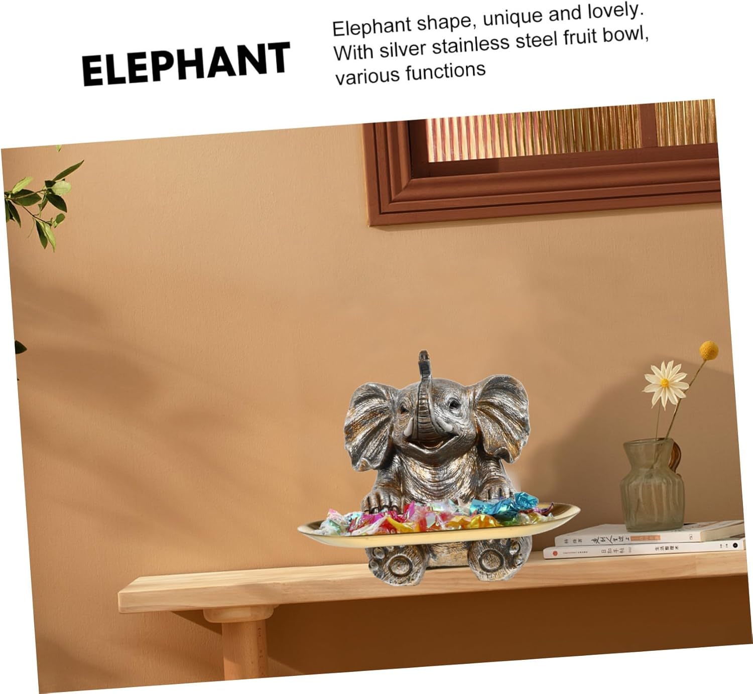 RORPOIR 1 Set Resin Elephant Cupcake Stand Decor