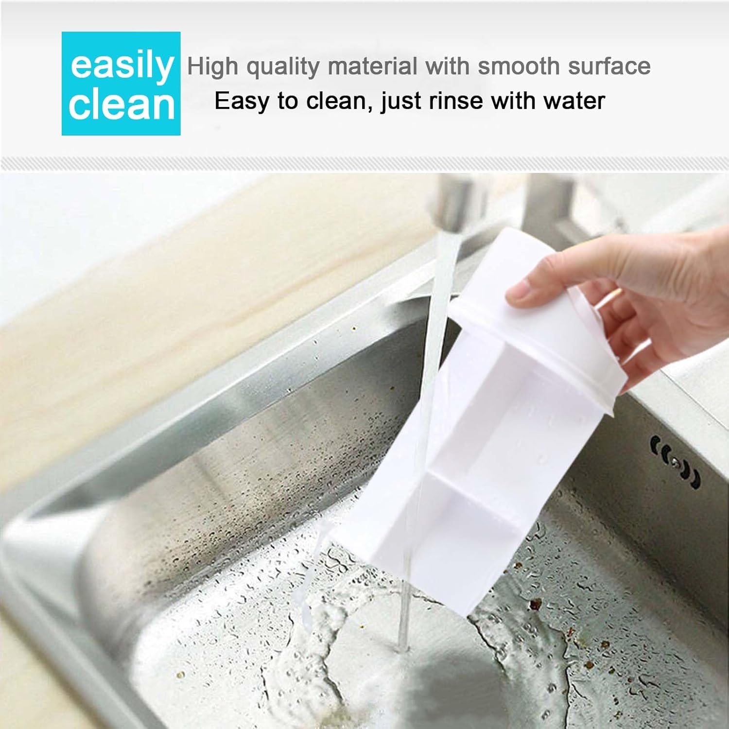OUKENS 4 Grids Flatware Organizer With Clear Lid