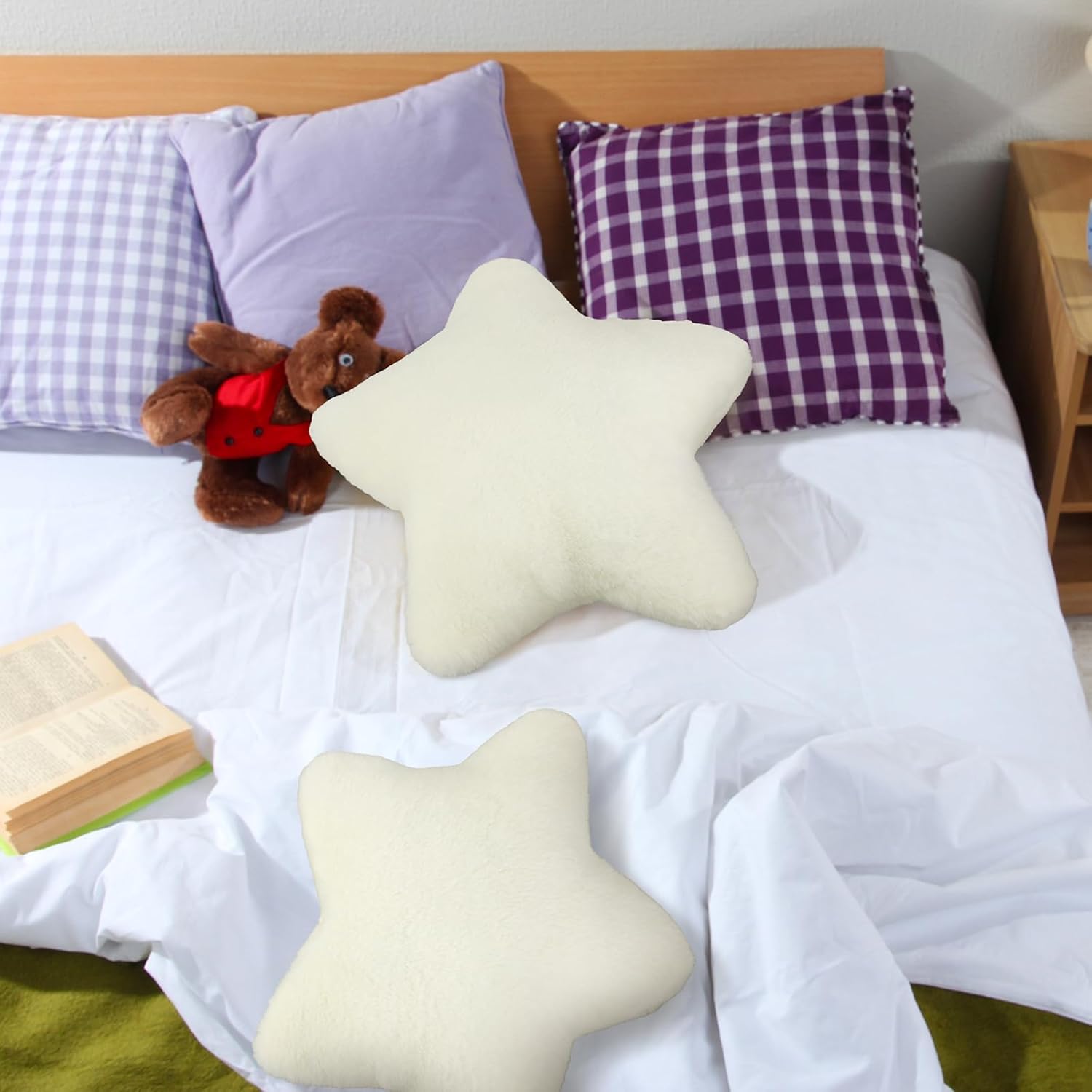 Sumind 2 Pcs 157 Inch Star Throw Pillow Plush Decor