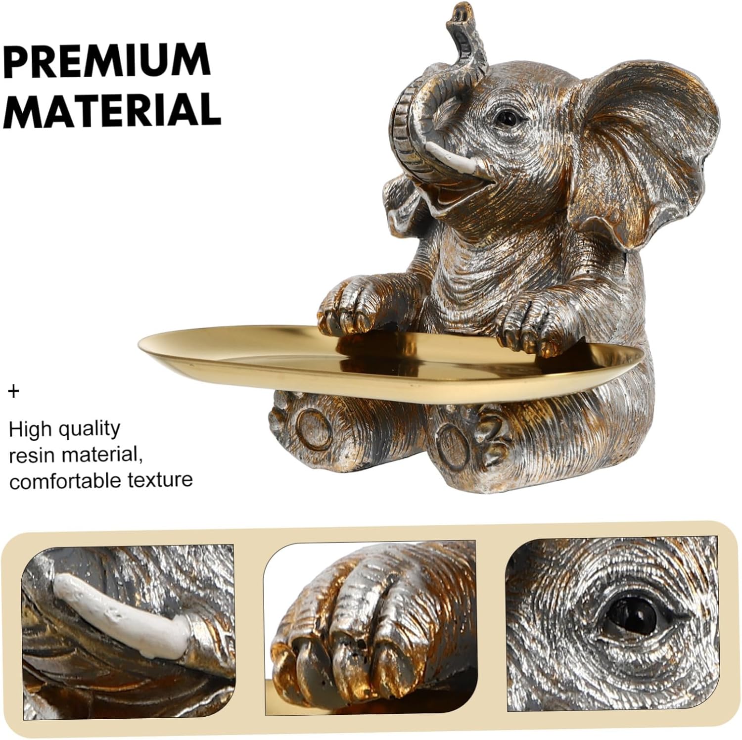 RORPOIR 1 Set Resin Elephant Cupcake Stand Decor