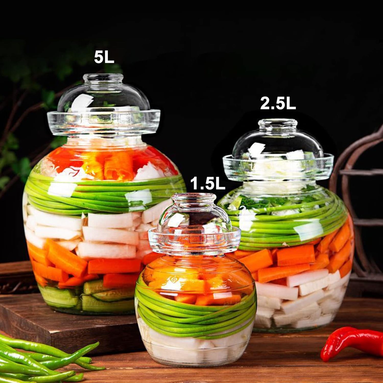 15L Glass Fermentation Jar with Water Seal