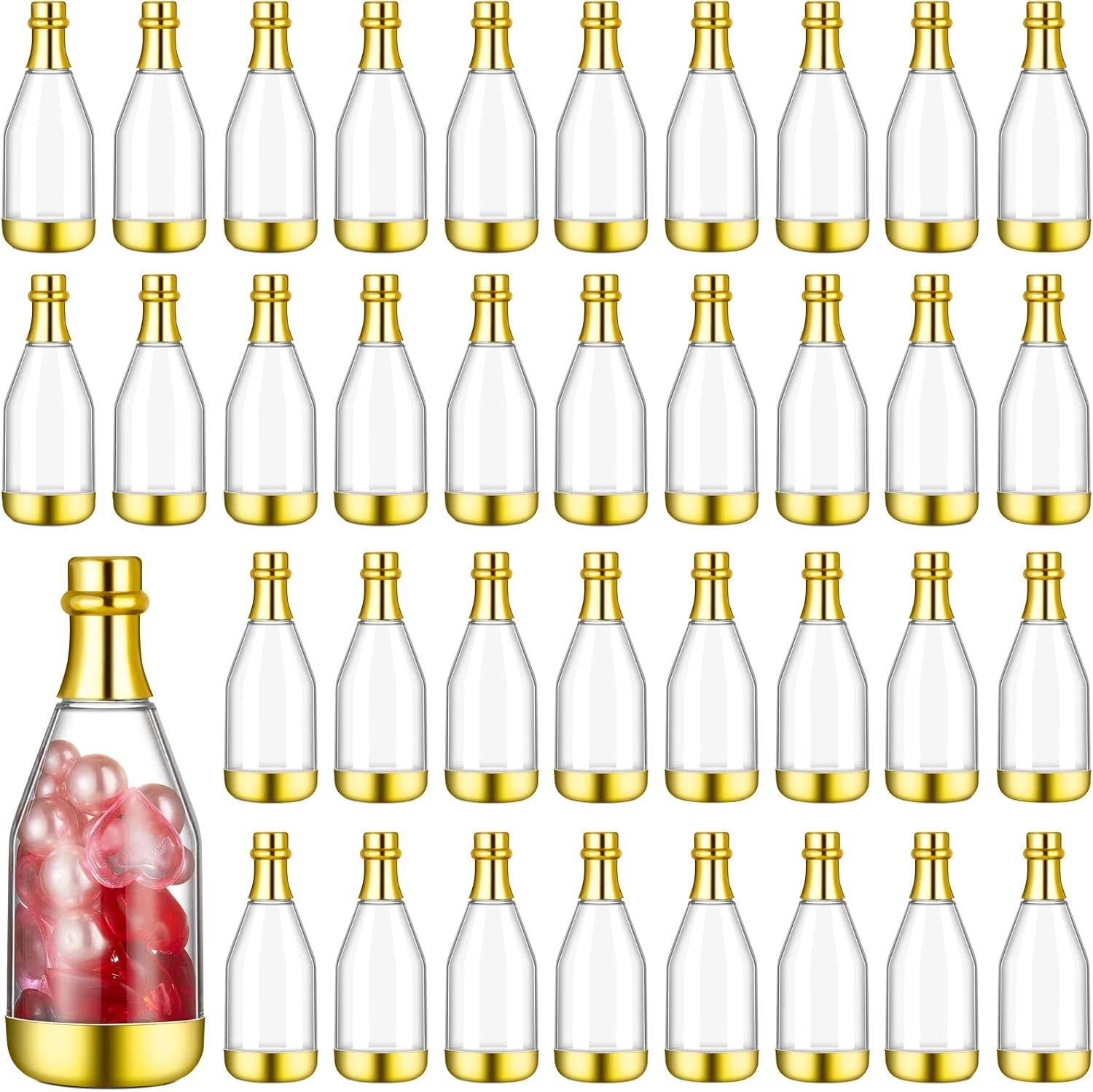 Cunhill 54 Piece Champagne Candy Bottles for Wedding and Party Favors
