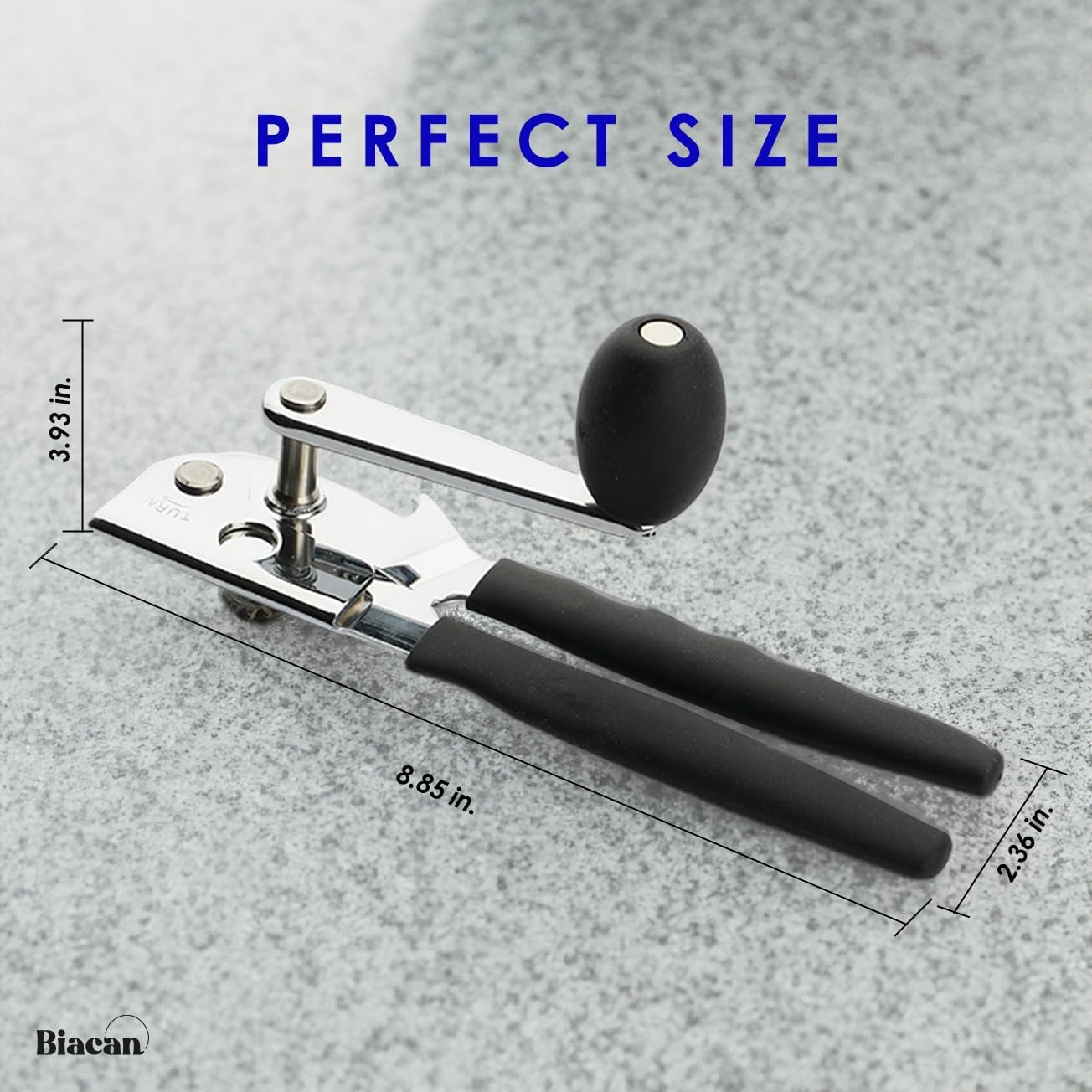 BIACAN Heavy Duty Manual Can Opener with Ergonomic Design