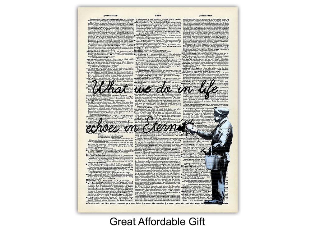 Banksy Inspired Wall Art Set - 6 Prints 8x10