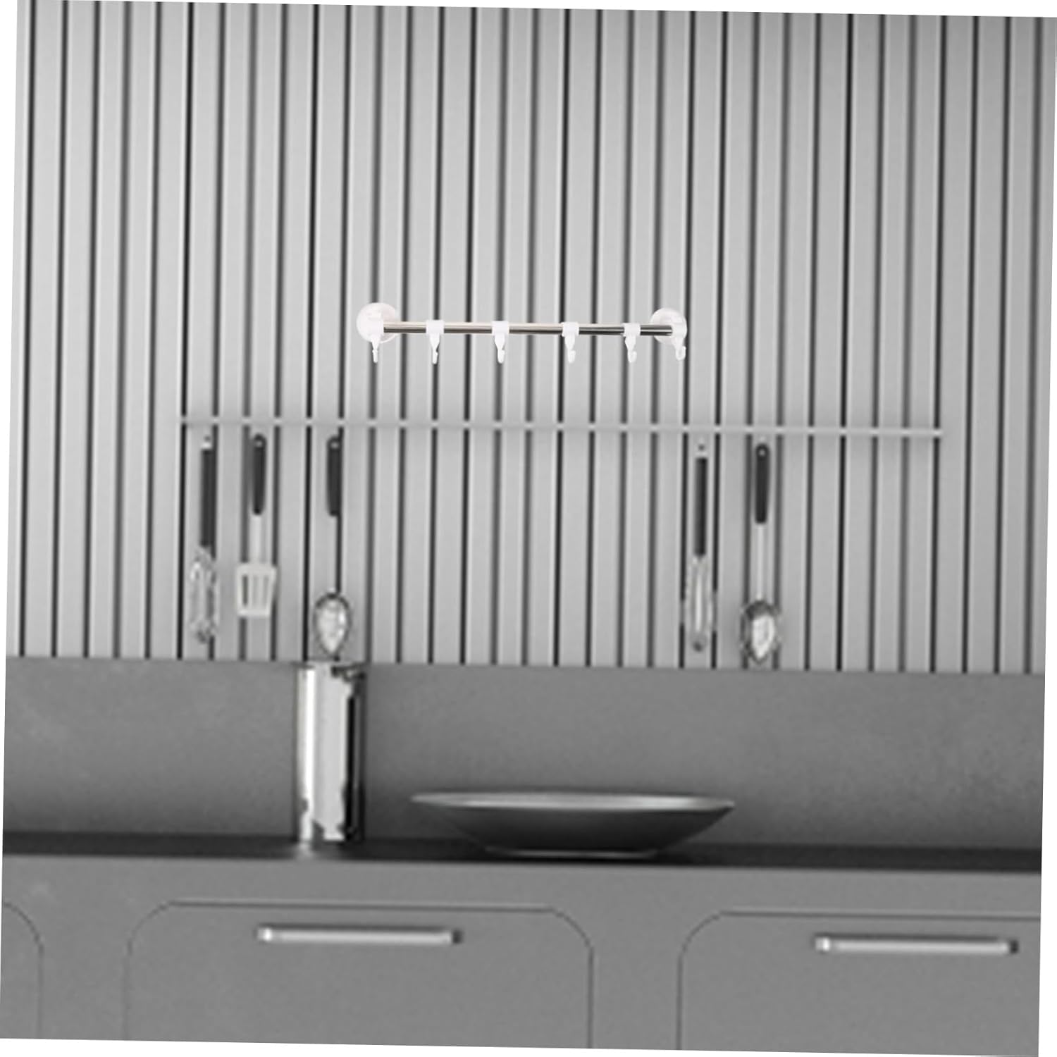 POPETPOP Adjustable Cup Towel Bar with Hooks