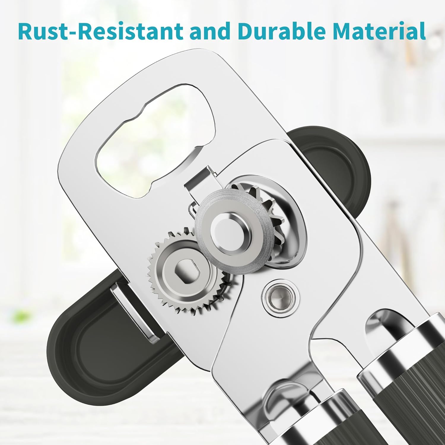 Ultrean Manual Can Opener Bottle Opener Gray