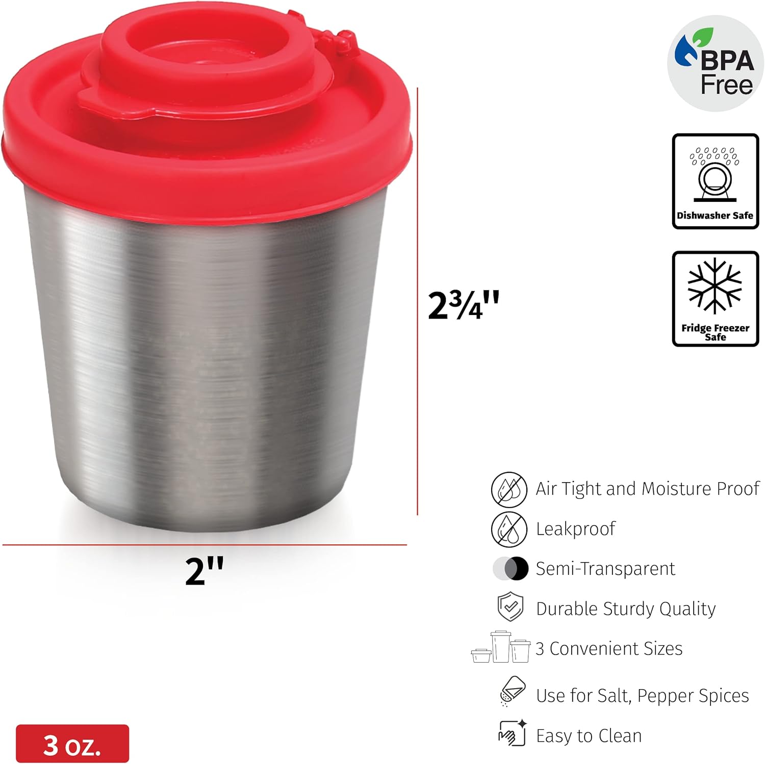 SIGNORAWARE Salt and Pepper Shakers Set of 2 Airtight Spill-Proof