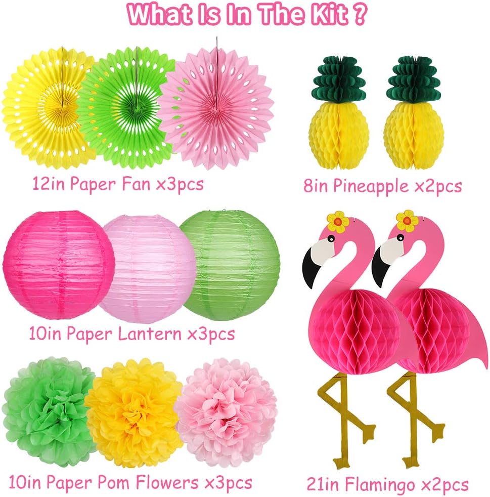 YUNXUAN Tropical Party Decorations Set