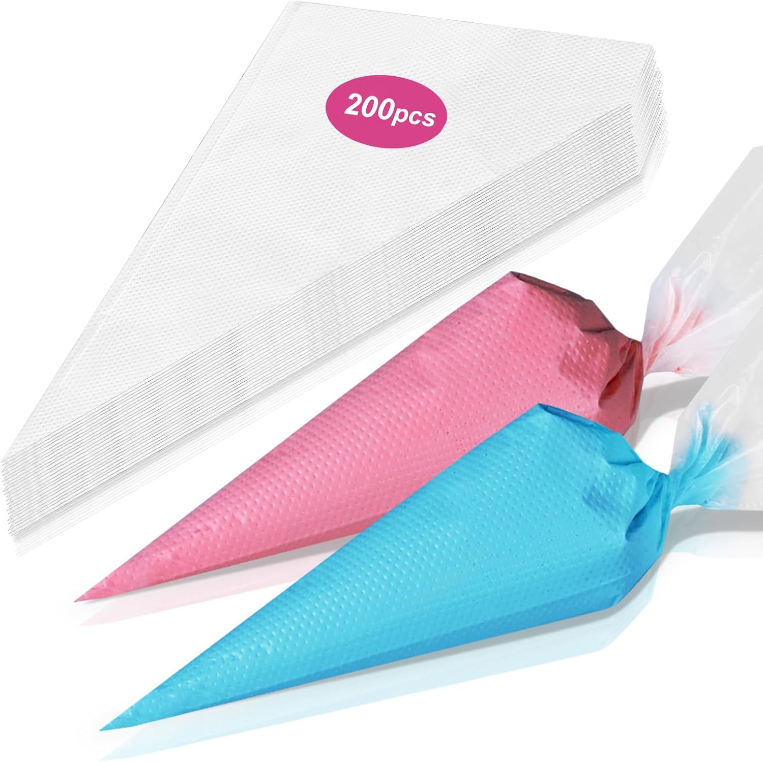Firstake 200pcs 12 Inch Piping Bags for Decorating