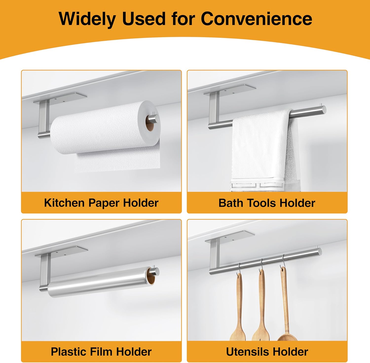 Stainless Steel Paper Towel Holder Under Cabinet