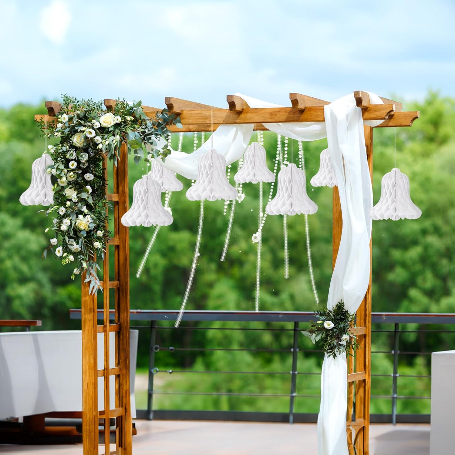 Hiceeden 24 Piece Paper Wedding Bells Decor Set