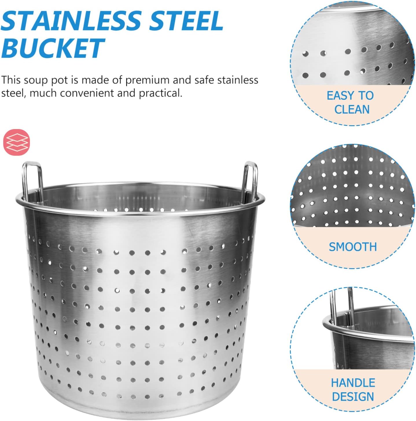 Hemoton Multi-Purpose Steam Pot Strainer Basket Insert