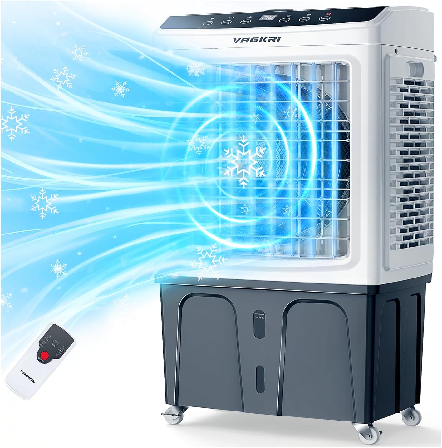 VAGKRI 35 Inch Evaporative Cooler with Remote Control