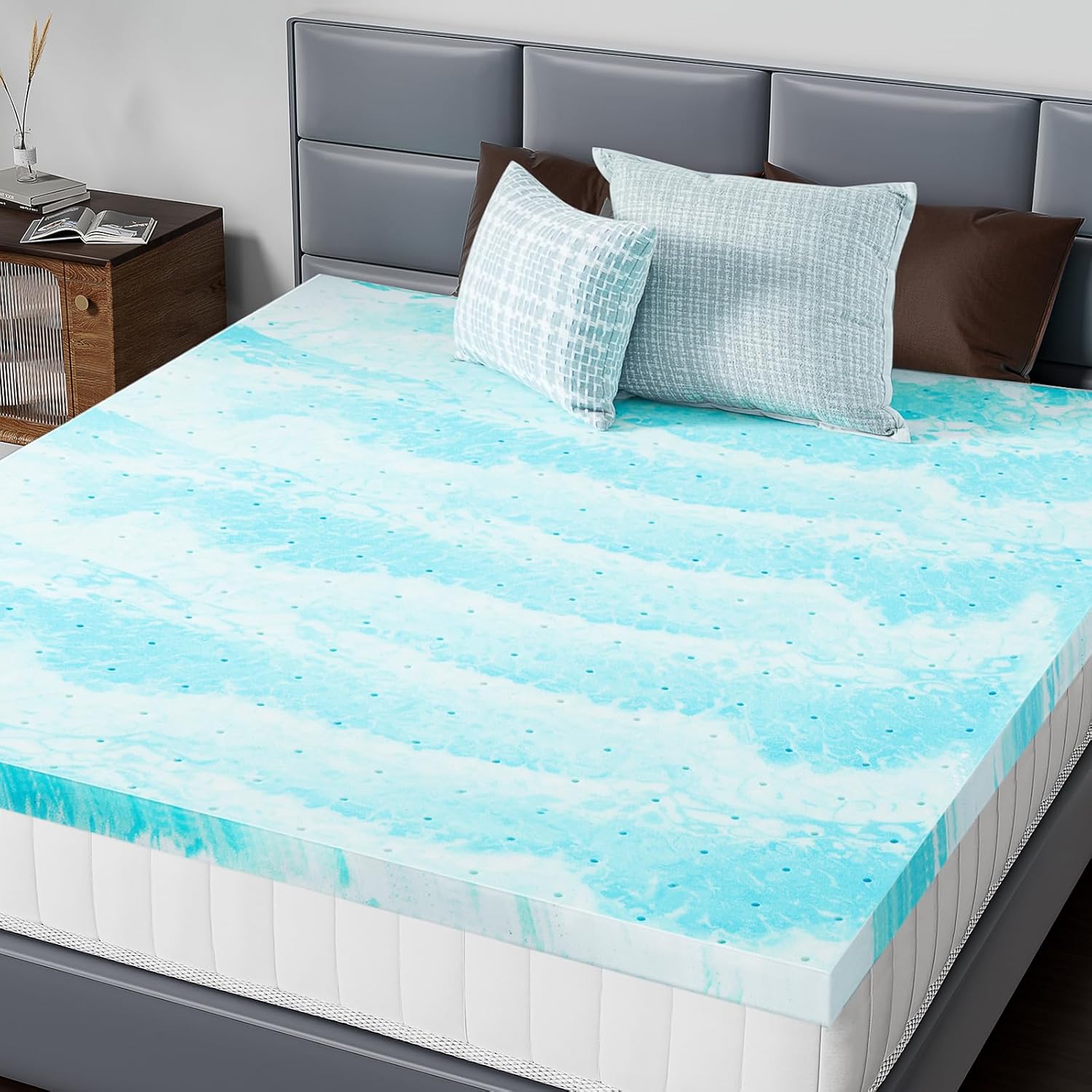 DUMOS Memory Foam Mattress Topper Queen