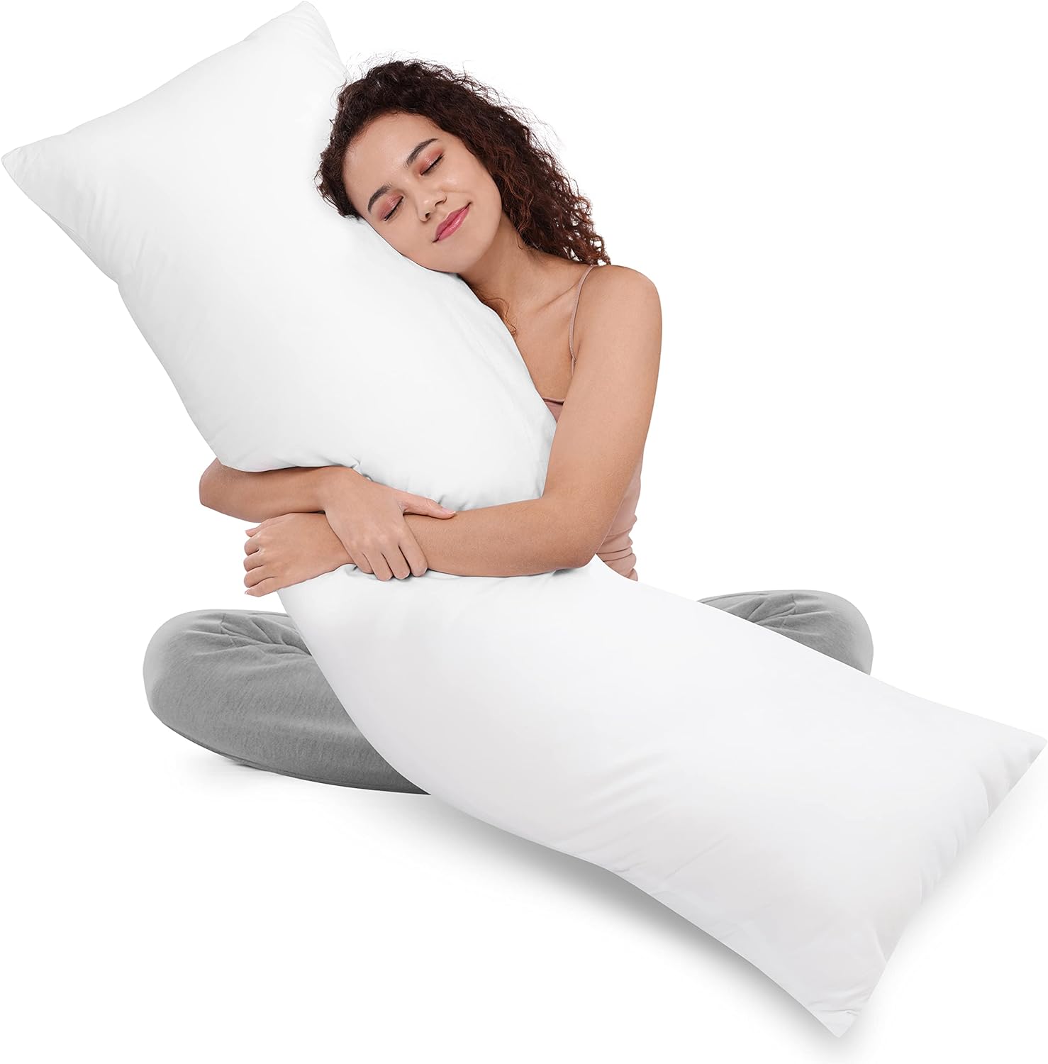 Utopia Bedding Full Body Pillow for Adults White 20 x 54 Inch